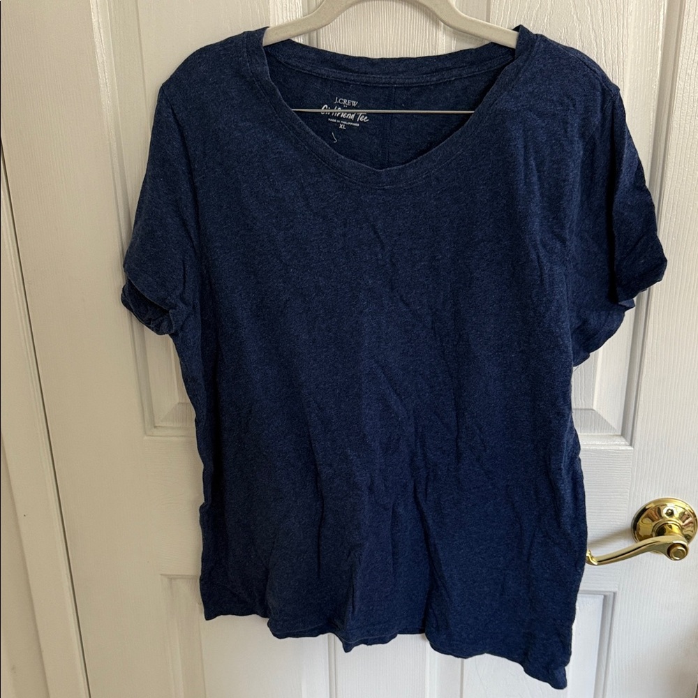 JCREW Women's Blue V-Neck Top